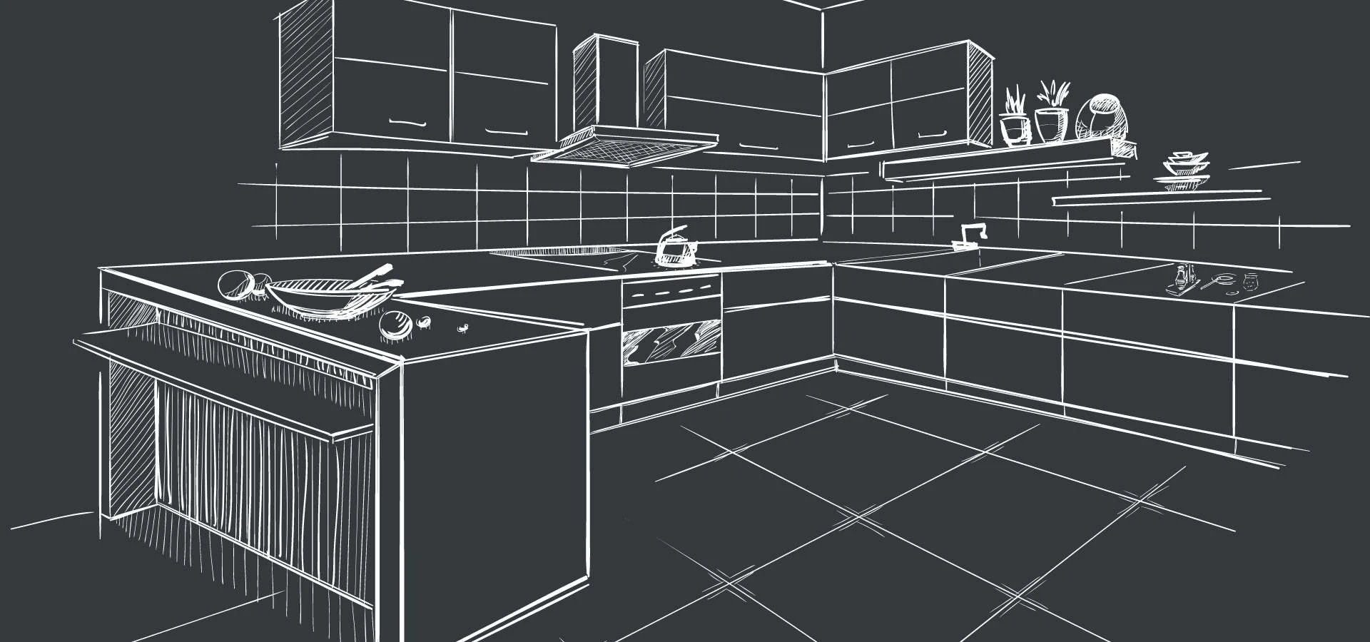 Une cuisine moderne et lumineuse avec des armoires blanches, des appareils en acier inoxydable et un &icirc;lot central avec un comptoir en bois, cr&eacute;ant un espace propre et fonctionnel